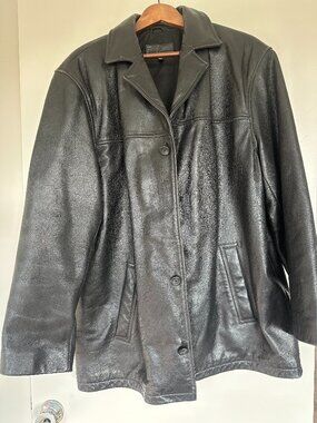 Gorgeous Heavy John Ashford Men's Black Leather Jacket
